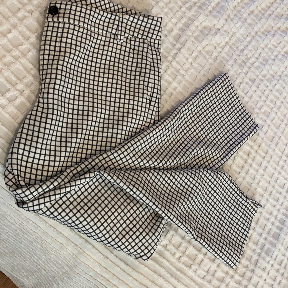 CAbi Black and White Check Trousers